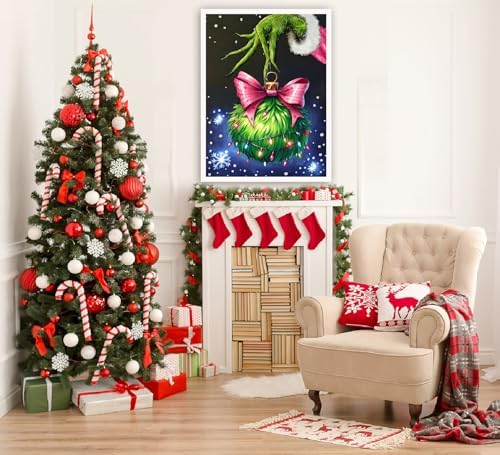 Christmas Paint by Numbers Kit for Adults,Winter Painting by Numbers,DIY Acrylic Paint Kit for Adults Beginners Without Frame,Easy Christmas Adult Paint by Number Kits on Canvas for Decor 16x20inch - Image 3