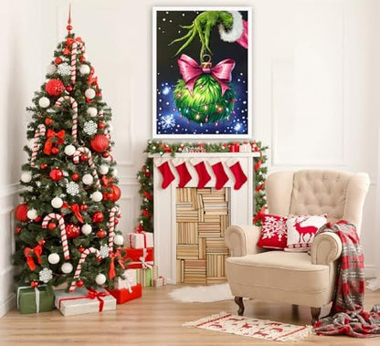 Christmas Paint by Numbers Kit for Adults,Winter Painting by Numbers,DIY Acrylic Paint Kit for Adults Beginners Without Frame,Easy Christmas Adult Paint by Number Kits on Canvas for Decor 16x20inch - Image 3