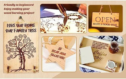 Wood Burning Tips Letters Uppercase Alphabet Number Symbol Branding and Personalization Set (Include 38 Numbers 18 Symbol and 6 Stencils) - Image 7