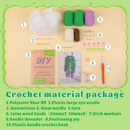 Kogyxe Crochet Kit for Beginners Crochet Hanging Plant with Video Tutorials - Image 2