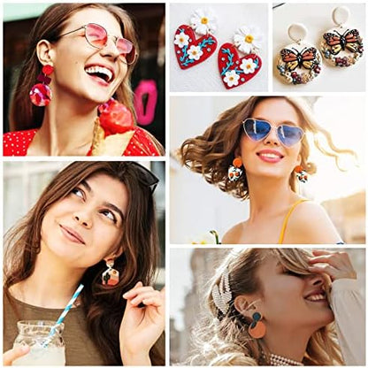 Polymer Clay Cutters for Earrings Making, 705 PCS Clay Cutters Set with 49 Shapes Stainless Steel Clay Cutter Tools, 640 PCS Jewelry Accessories, 16 Circle Shape Earring Cutters for Polymer Clay - Image 2