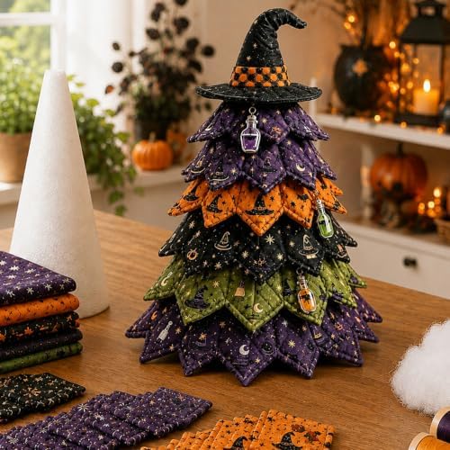 Daily Partner DIY Halloween Quilted Fabric Tree Kit by DailyPartner