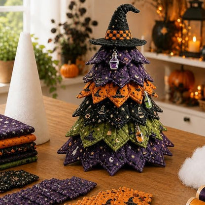 Daily Partner DIY Halloween Quilted Fabric Tree Kit by DailyPartner