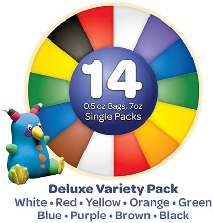 Crayola Model Magic Deluxe Variety Pack (14ct), Kids Air Dry Clay, 7oz, Bulk Modeling Clay Alternative, Gift for Kids, Ages 4+ - Image 2