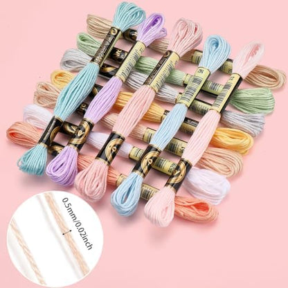 12 Skeins 105 Yards Macaron Pink Embroidery Thread for Knitting - Image 6
