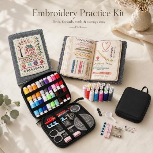 SpaLoo Embroidery Practice Kit for Beginners, Stitch Sample Book - Image 3