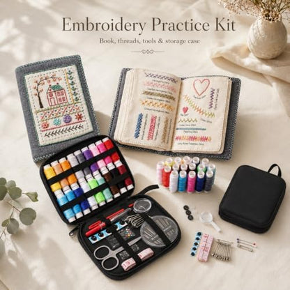SpaLoo Embroidery Practice Kit for Beginners, Stitch Sample Book - Image 3