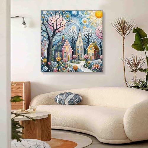 DYAIANGMU Scenery Paint by Numbers Kit for Adults Beginners 15.7X15.7 inch - Image 3