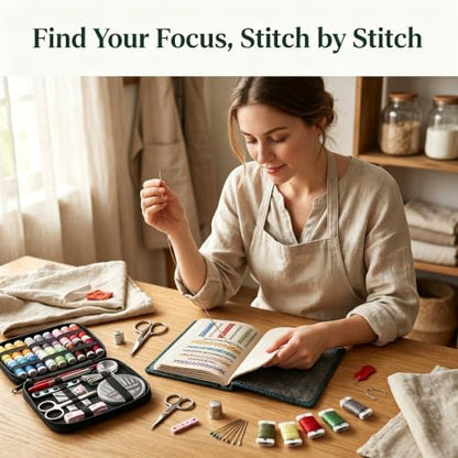 ARTACE Embroidery Stitch Book Kit for Beginners, Cross Stitch Starter Kit with Practice Book, DIY Craft Embroidery Patterns for Adults, Stitch Sampler Book - Image 5