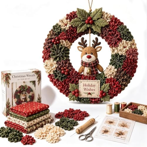 3D Fabric Poke Wreath DIY Kit,3D Fabric Poke Wreath DIY Kit for Adults (#C) by Unknown