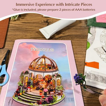 DIY Botanical Miniature House Kit with LED Light - Hanging Garden - Image 6