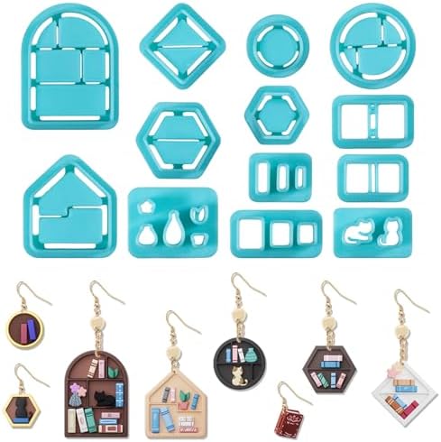 ORIGACH 13 Pcs Mini Bookshelf Polymer Clay Cutters Set by ORIGACH