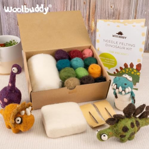 Woolbuddy Needle Felting Kit Starter Set (Dinosaur) for Beginner & Adults - Image 2