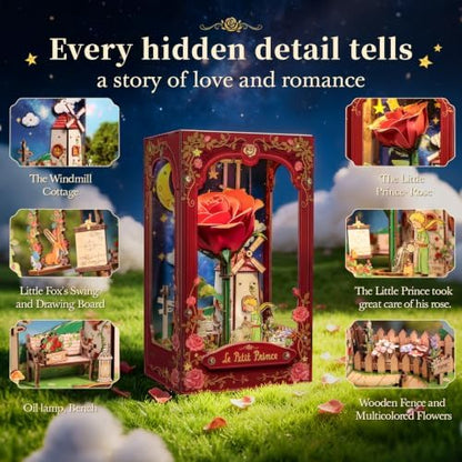 CUTEBEE The Little Prince Book Nook Kit DIY Miniature House for Adults - Image 3