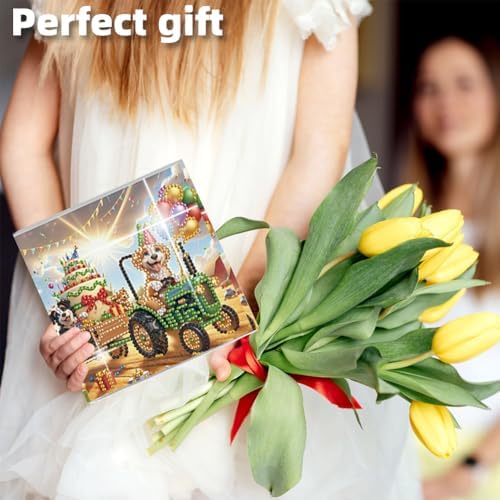 LAKEQUILL Perfect Birthday Card & Gift: DIY 5D Diamond Art Painting Greeting Cards Kit, 6PCS Congratulations Cards with Envelopes, Handmade Craft for Adults, Women, Beginners - Image 6