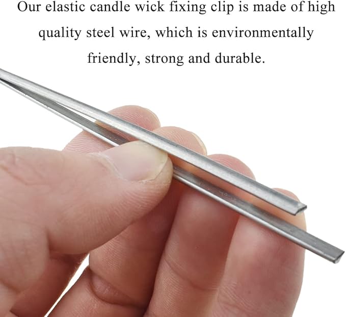 HAHIYO 10PCs 4.7 Inch Metal Candle Wick Holder Candle Wick Fixing Clip Candle Wick Centering Device Wick Setter Candle Wick Centering Tool for DIY Candle Making Candle Making Supplies Accessories