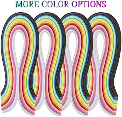 Paper Quilling Strips, 1/8-3/8 x 21.3 in (3-10mm x 54cm), 720 Pieces - Image 2
