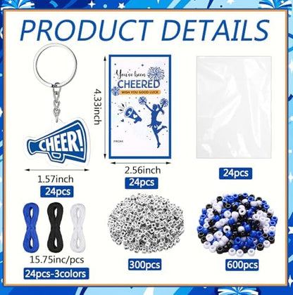 Suncalla 996 Pcs 24 Set Cheer Keychain Making Kit DIY Key Chain Crafts Gift - Image 3