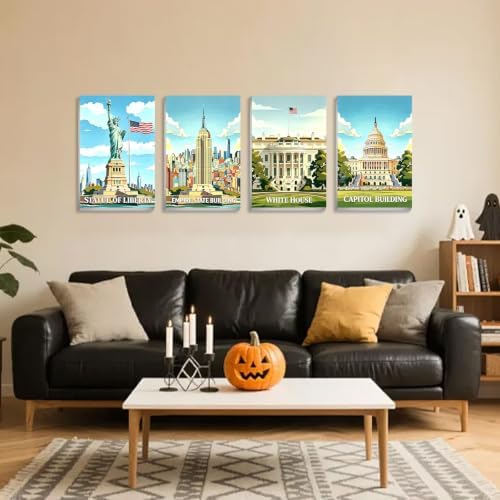 City Paint by Number for Adults, Paint by Numbers Kit for Adults 8x12 Inch - Image 3