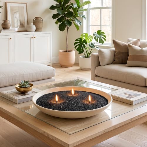 BISWYLBLJ 5lbs Black Candle Sand,Natural Pearled Candle with 50 Wicks - Image 4