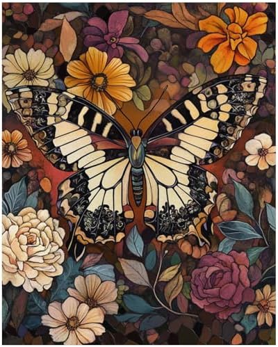 XTCIXAL Paint by Numbers Kit for Adults, Butterfly, 16X20 Inch by XTCIXAL