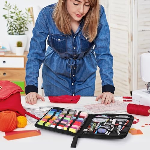 acDesign Sewing Kit for Adults, 131pcs Portable Hand Needle and Thread Kit for Sewing, Essential Sewing Supplies and Accessories for Adults, Beginner, Home, Travel - Image 5