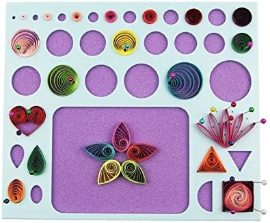 3-in-1 Paper Quilling Board with Pins, Shape Guides and Work Surface by YURROAD
