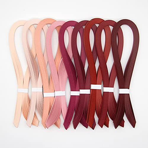 ODETOJOY White Quilling Paper Strips 7mm Crafts 1/4" Off White Cream Paper Quilling Set for Beginners Card Making Scrapbooking-120pcs, 54cm (Red) - Image 2