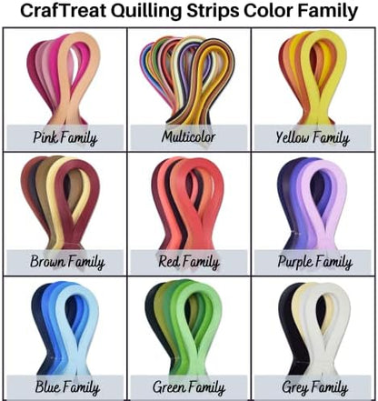 CrafTreat Yellow Quilling Paper Strips for Craft Work - 500 Quilling Strips 5mm 30 CM Length - Paper Quilling for Decorating Cards, Gift Bags, Picture Frames and Scrapbooking - Image 5