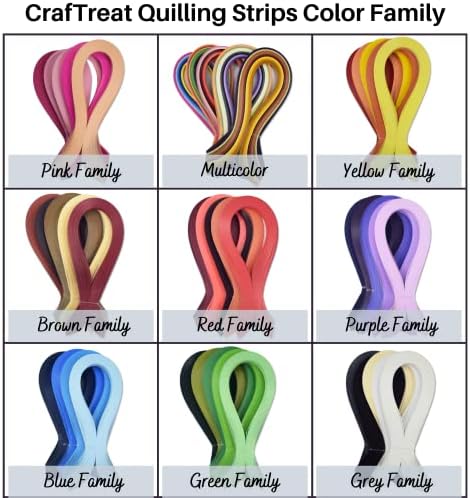 CrafTreat Purple Quilling Paper Strips for Craft Work - 500 Quilling Strips 3mm 30 CM Length - Paper Quilling for Decorating Cards, Gift Bags, Picture Frames and Scrapbooking - Image 5