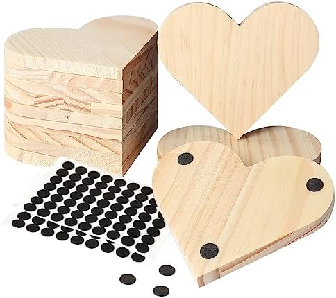 12 PCS Unfinished Wood Coasters, Solid Wooden Blanks for Laser Engraving by GOHDODD