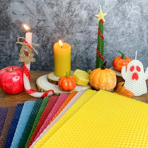 Lacaser Beeswax Sheets for Candle Making, Full Candle Making 50 Pcs Kit - Image 3