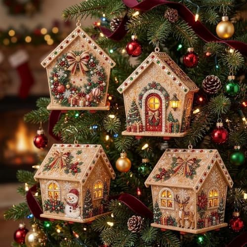 Christmas Diamond Pearl Painting Suncatcher Kit Christmas Ornaments 2026 (Style-F) by Unknown