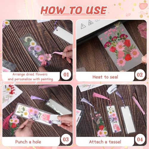 440 Pcs Pressed Flower Bookmark Kit, Handmade Craft for Women - Image 5