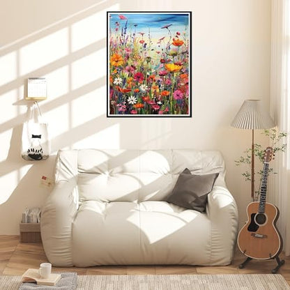 Wlid Flowers Paint by Number Adult-Paint by Numbers Flowers,Canvas Painting by Numbers for Adults Flower,Oil Painting by Numbers for Adults for Gifts and Home Wall Decor(With Gifts Box)16x20inch - Image 3