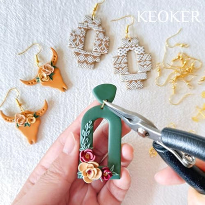 Keoker Polymer Clay Jewelry Making Kit, 103 PCS Clay Earring Making Kit for Teens and Adults, Fashion Designer Kits, Polymer Clay Earrings Kit Crafts, Great Gifts - Image 5