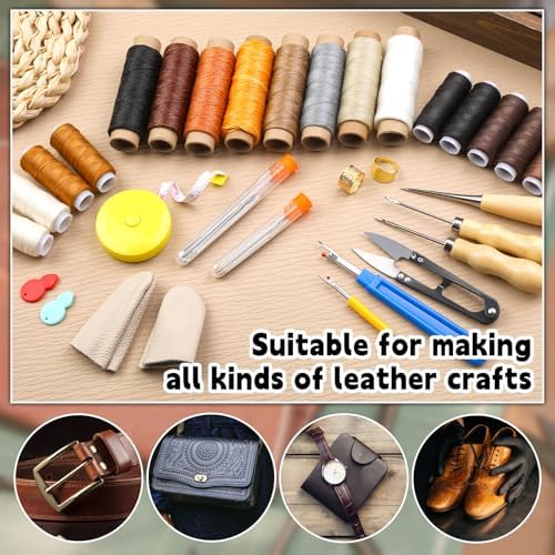 Upholstery Repair Kit, 71 Pcs Heavy Duty Sewing Kit, Leather Stitching Kit - Image 5
