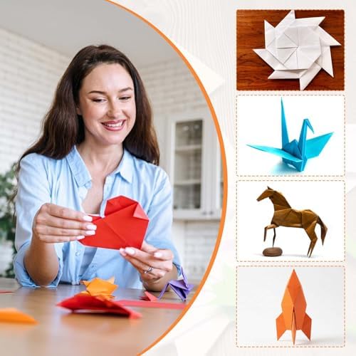 MECCANIXITY 75 Sheet Origami Paper Double Sided 4x4" Light Purple - Image 6
