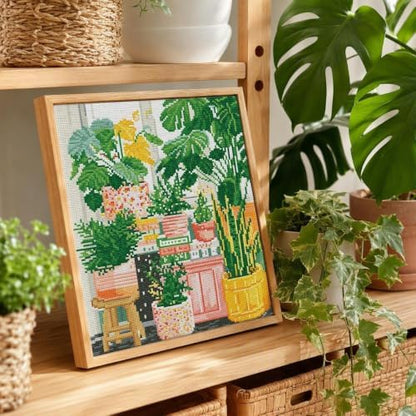 WUSARPLY Potted Plants Stamped Cross Stitch Kits for Beginners Adults - Image 3