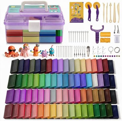 Aestd-ST Polymer Clay Kit 72 Colors, Oven Bake Modeling Clay for Kids by Aestd-STqualityclay