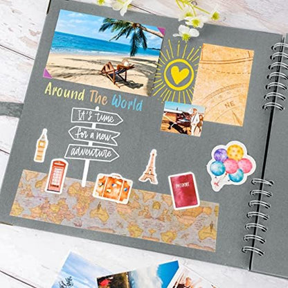 Bstorify Square Scrapbook Photo Albums 80 Pages (11 x 11 Inch) Grey - Image 5