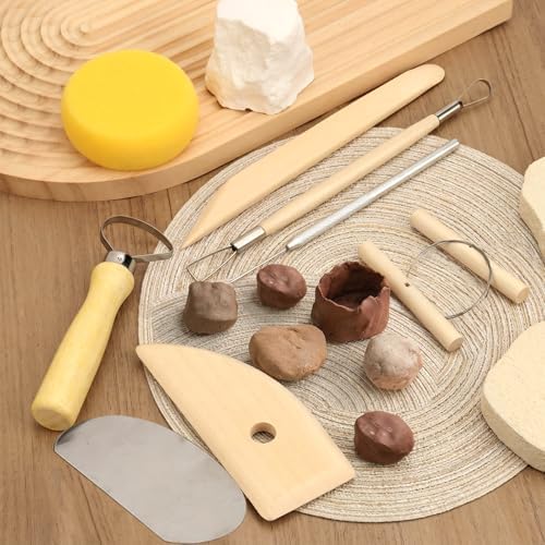8 Pcs Clay Sculpting Tool Kit, Pottery Sculpting Tool Set, Air Dry Clay Pottery Carving Tools for DIY Ceramics Craft, Carving, Dotting, Molding, Modeling, Shaping - Image 3
