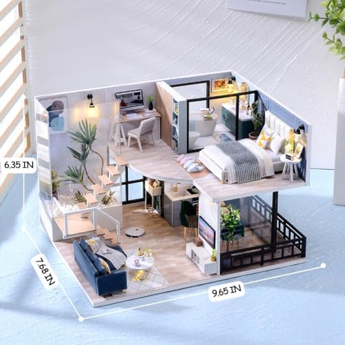RHZN Miniature House Kit DIY Miniature Kit for Adults Mini House - Image 2
