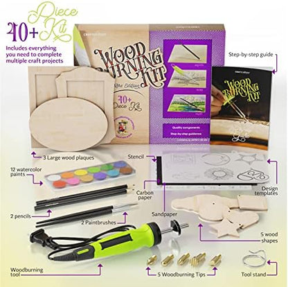 Craft Culture Beginners Wood Burning Kit for Kids, Teenage Boys & Girls - Easter Gifts for Boy & Girl - Craft Projects Birthday Gift Idea for Children Teen Woodburning DIY Hobby Kits Art Activities - Image 2