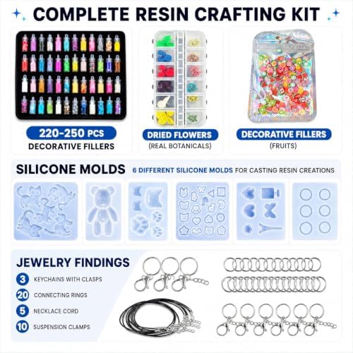 ESAM Group Deluxe UV Resin Jewelry Making Kit for Kids, Teens & Beginners - Image 3