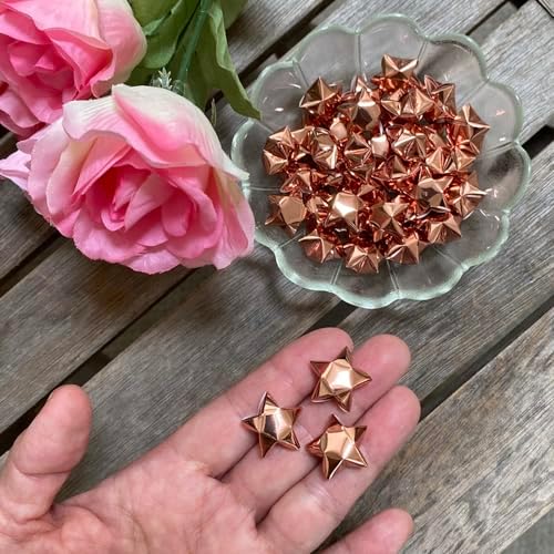500-Strips Rose Gold Foil Paper Strips for Making Origami Stars, Lucky Stars, Puff Stars. Reflective Mirror Shiny Paper Strips, 0.5 x 11 inch. (Rose Gold Foil, 500) - Image 4
