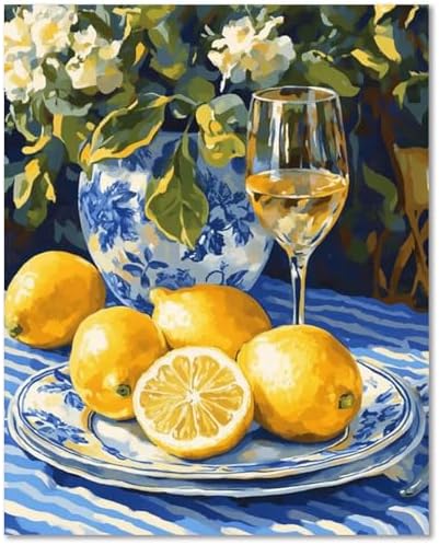 Paint by Numbers Kit for Adults Lemons, Adult Paint by Number Kits 16x20 in by Unknown
