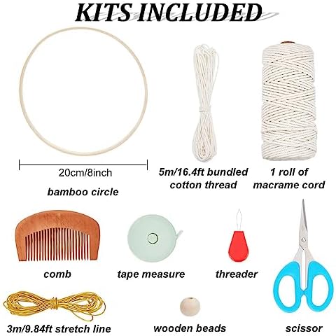 INFUNLY DIY Macrame Kit Angel Wings Boho Macrame Angel Tapestry DIY Christmas Macrame Kits for Adult Beginners Macrame Woven Wall Hangings with Instruction Video for Wedding Office Living Room Bedroom - Image 2