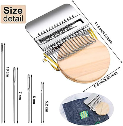 Luinabio Speedweve Darning Loom with Yarn Needles, Round, Classic Color - Image 2