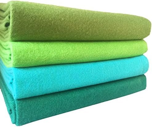 4pcs Thick 1.4mm Soft Felt Fabric Sheet Assorted Color Felt Pack DIY Craft Sewing Squares Nonwoven Patchwork (92x90cm Green) - Image 4